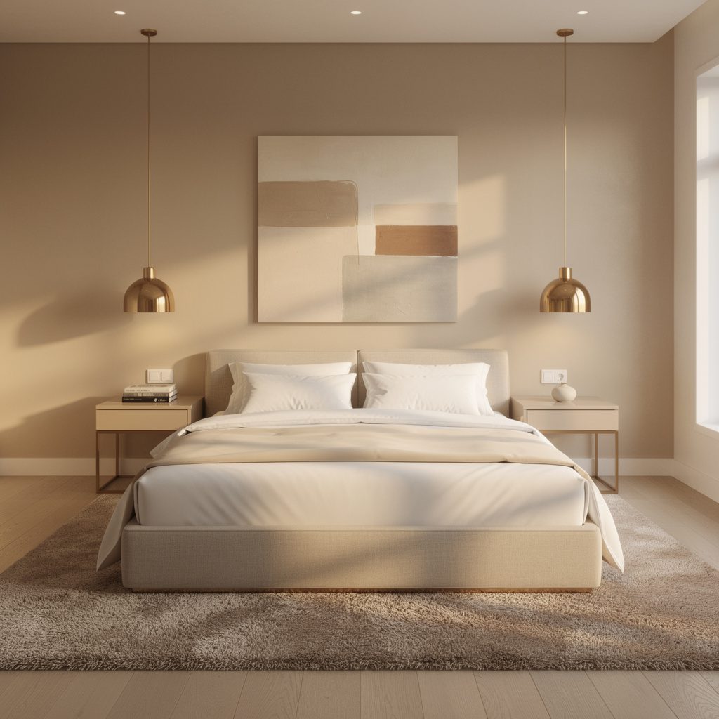 Instagram photo of sunlit boutique bedroom interior