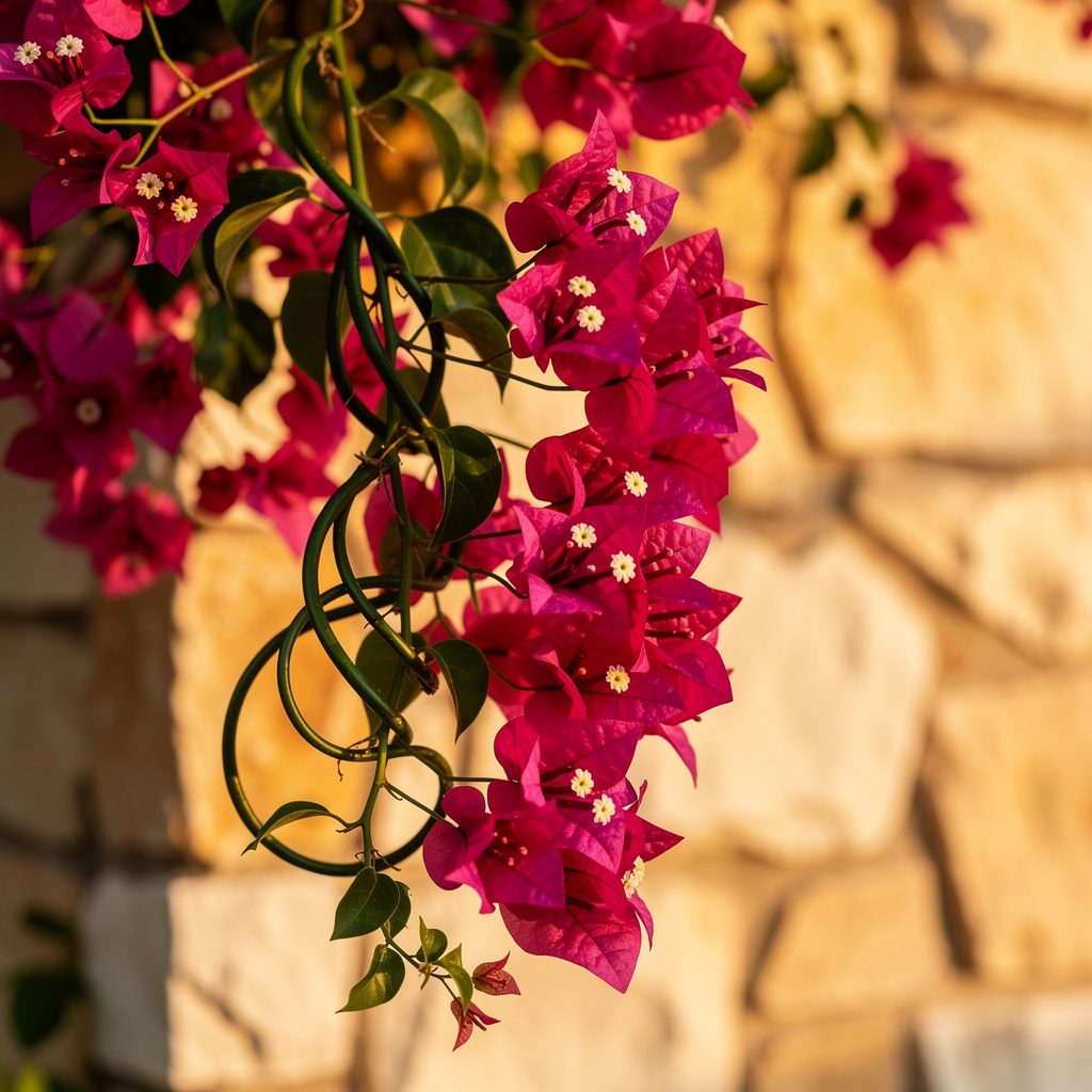 Instagram photo of vibrant pink flowers against blue sky