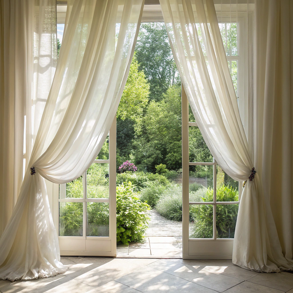 Instagram photo of white linen curtains floating in sea breeze