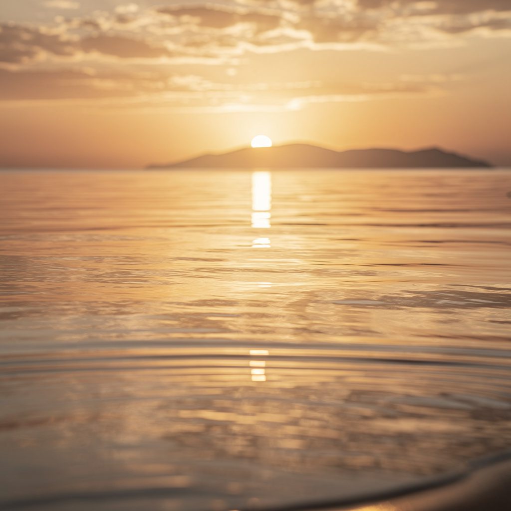 Instagram photo of orange horizon during Mediterranean twilight